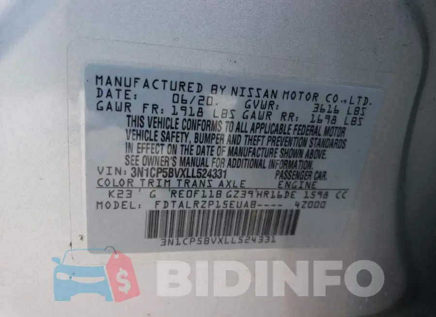 3N1CP5BVXLL524331 Photo# 13