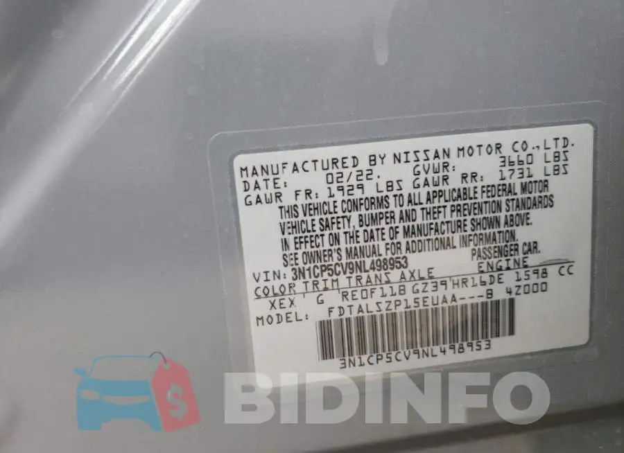 3N1CP5CV9NL498953 Photo# 10
