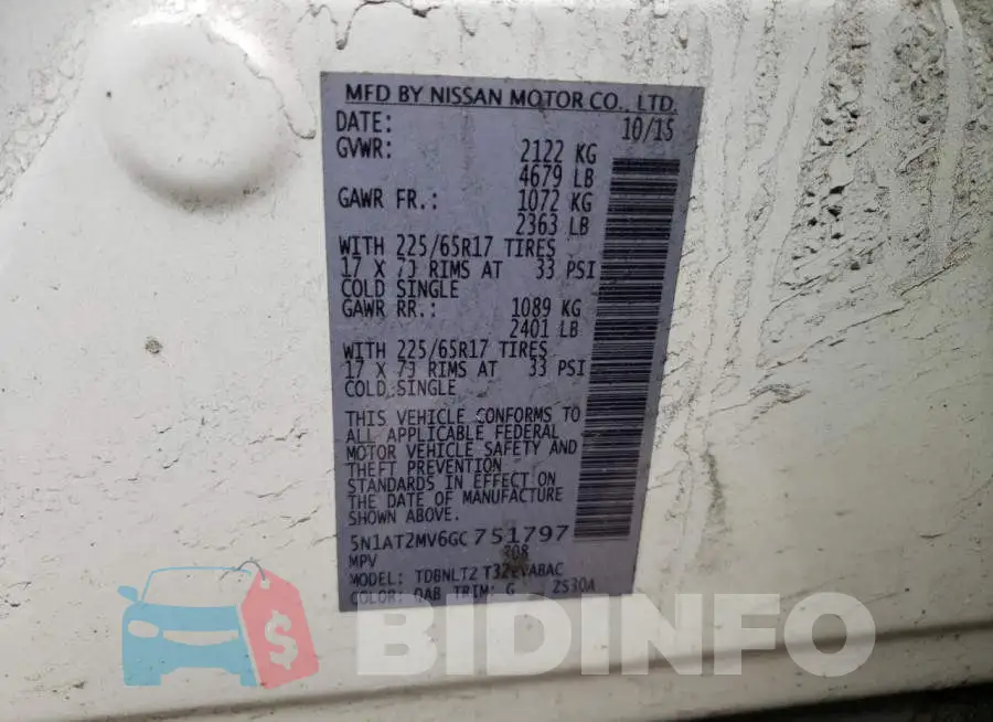 5N1AT2MV6GC751797 Photo# 13