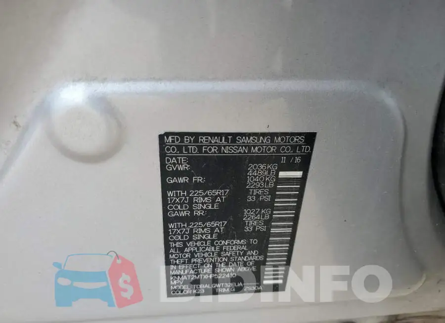 KNMAT2MTXHP522410 Photo# 13