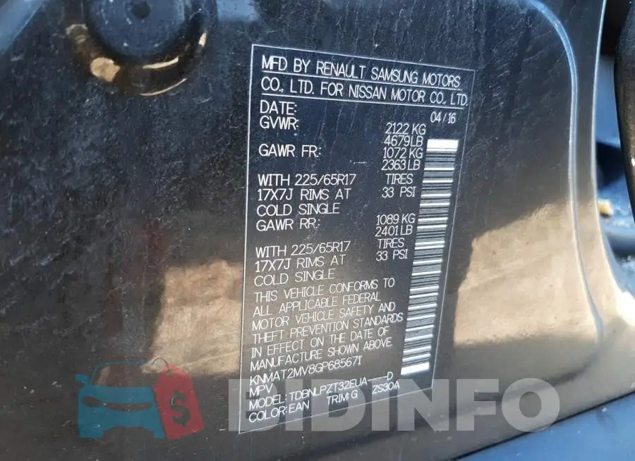 KNMAT2MV8GP685671 Photo# 13