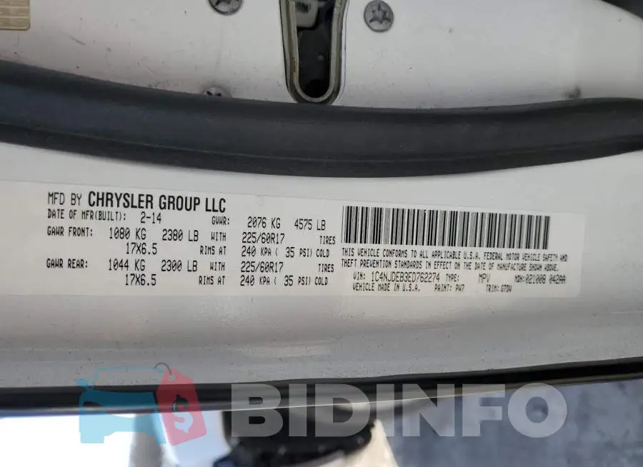 1C4NJDEB3ED762274 Photo# 13