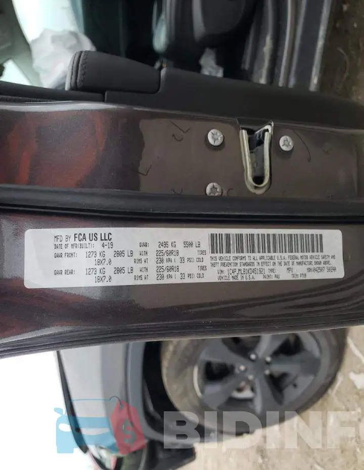 1C4PJMLB1KD451921 Photo# 12