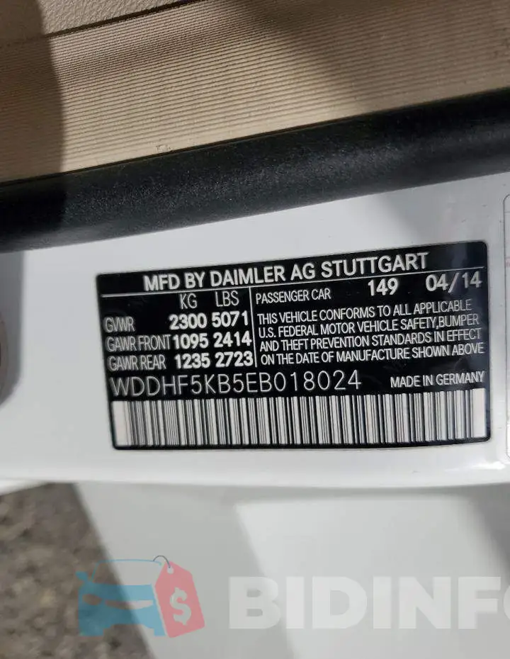 WDDHF5KB5EB018024 Photo# 12
