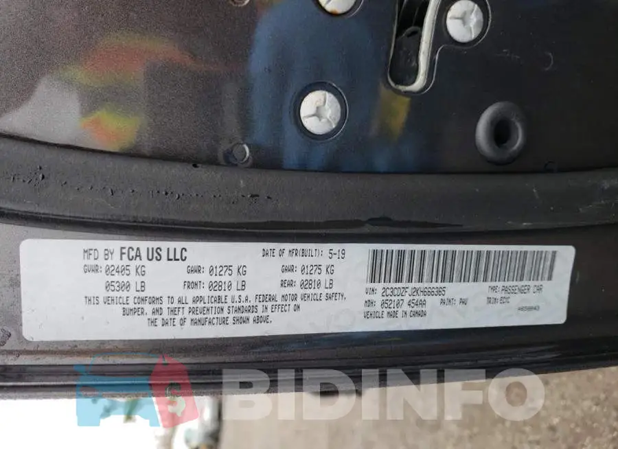 2C3CDZFJ2KH666365 Photo# 12