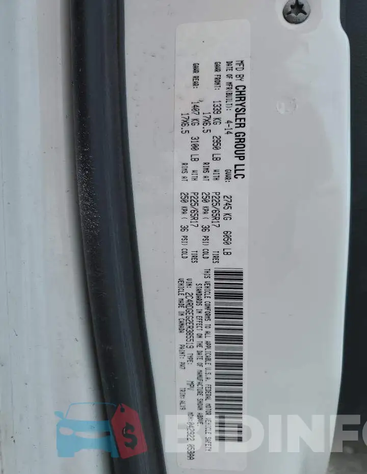 2C4RDGEG2ER385519 Photo# 13