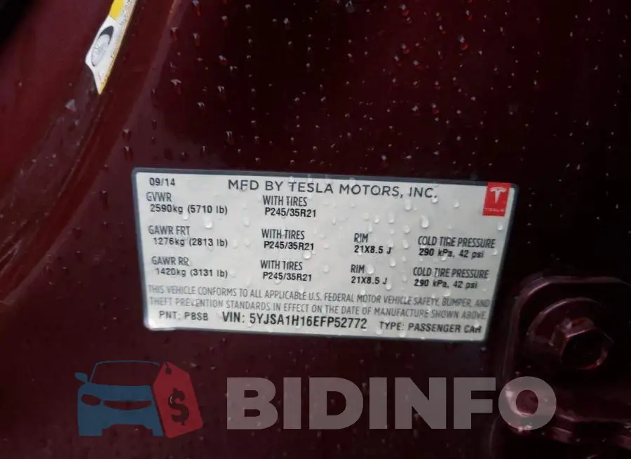 5YJSA1H16EFP52772 Photo# 13
