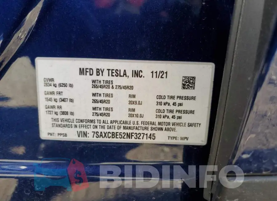 7SAXCBE52NF327145 Photo# 12