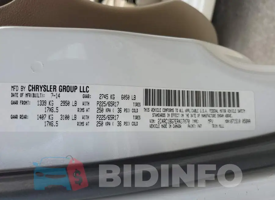 2C4RC1BG7ER437070 Photo# 13