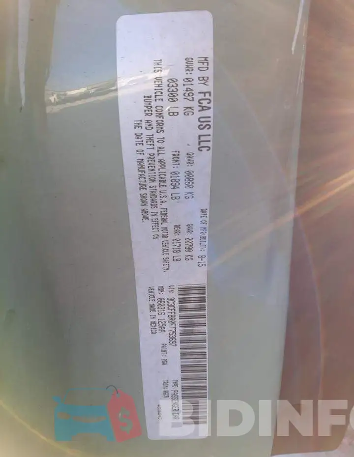3C3CFFBR0FT753697 Photo# 12