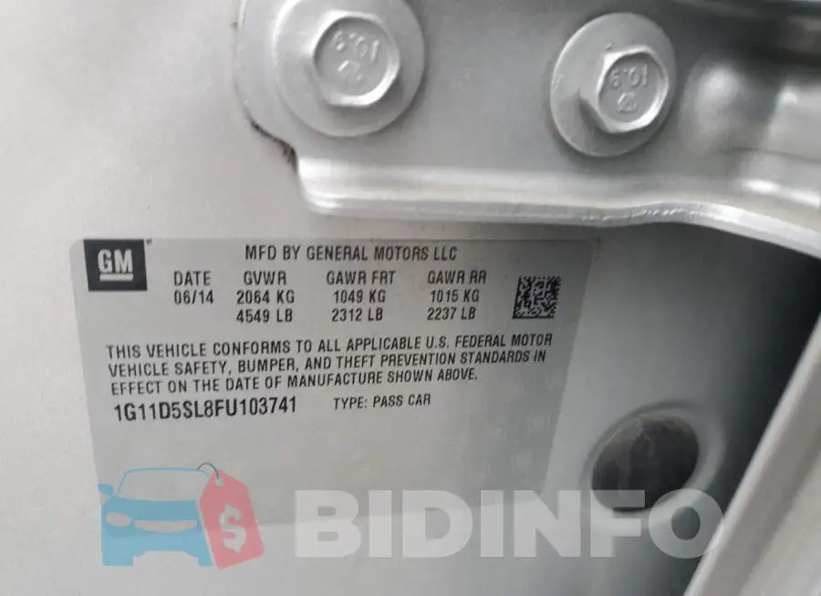 1G11D5SL8FU103741 Photo# 12