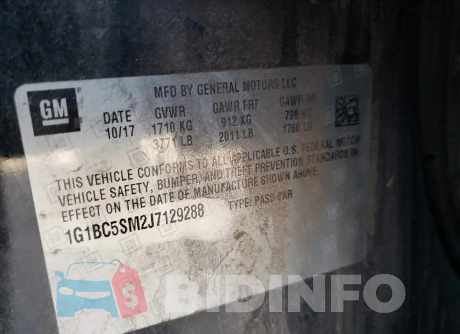 1G1BC5SM2J7129288 Photo# 12