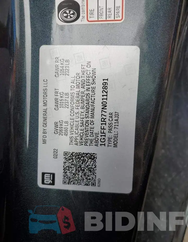 1G1FF1R77N0112891 Photo# 12