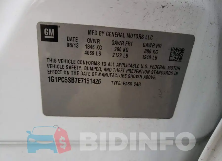 1G1PC5SB7E7151426 Photo# 13