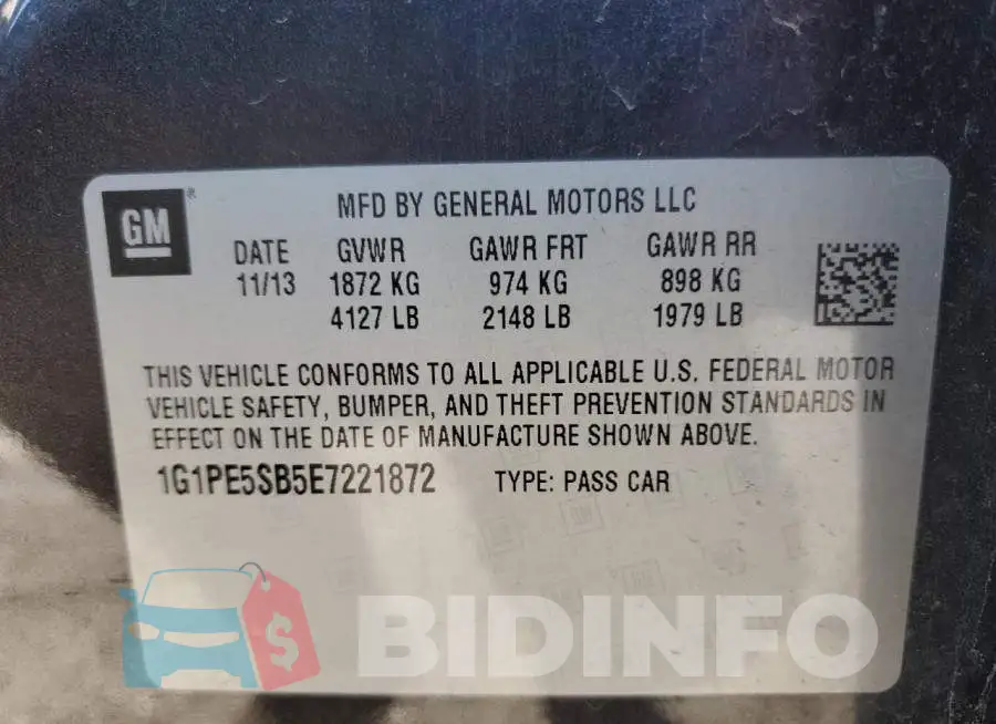 1G1PE5SB5E7221872 Photo# 12