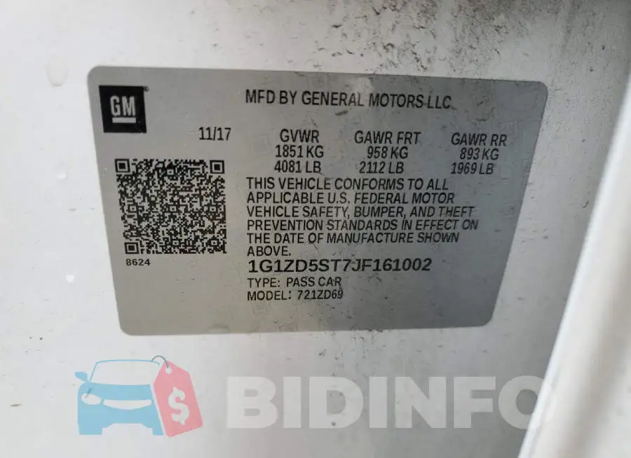1G1ZD5ST7JF161002 Photo# 12
