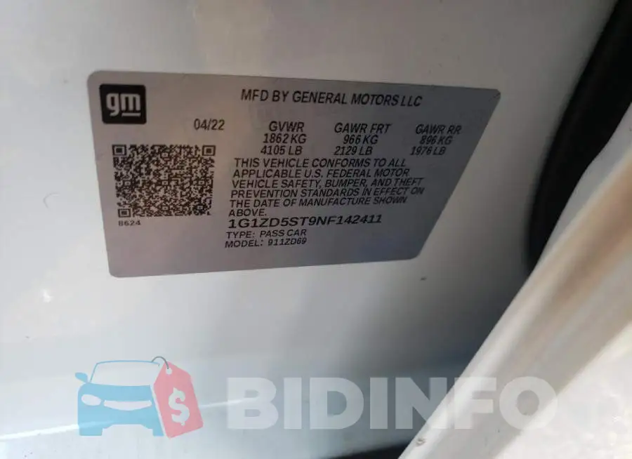 1G1ZD5ST9NF142411 Photo# 12