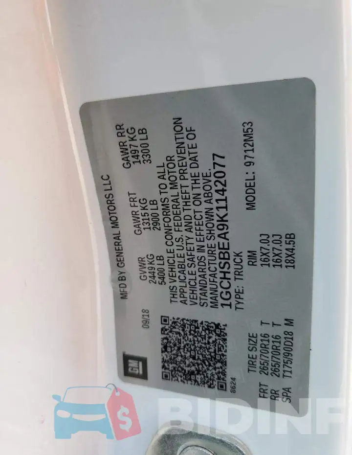 1GCHSBEA9K1142077 Photo# 12
