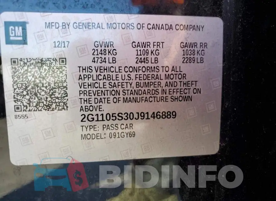 2G1105S30J9146889 Photo# 12