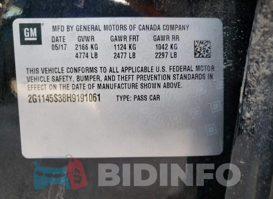 2G1145S38H9191061 Photo# 10