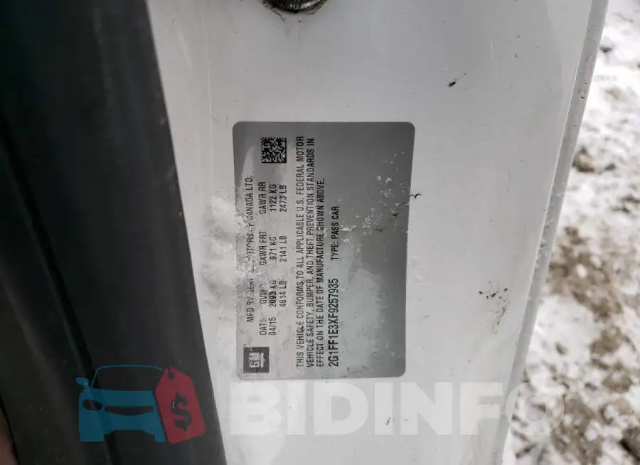 2G1FF1E3XF9257935 Photo# 13