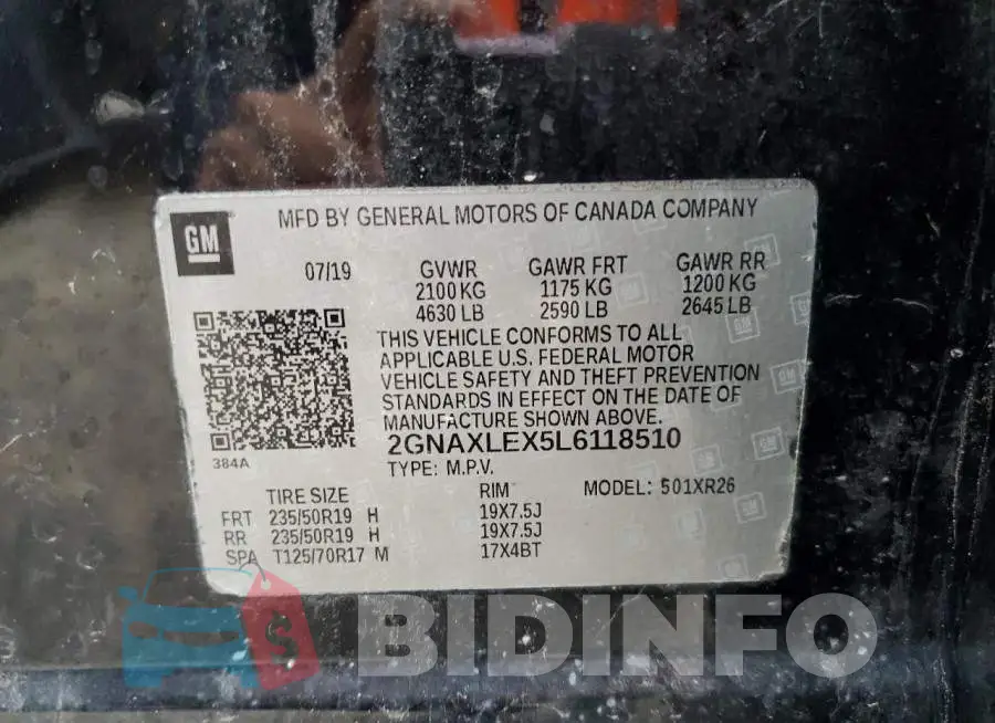 2GNAXLEX5L6118510 Photo# 13