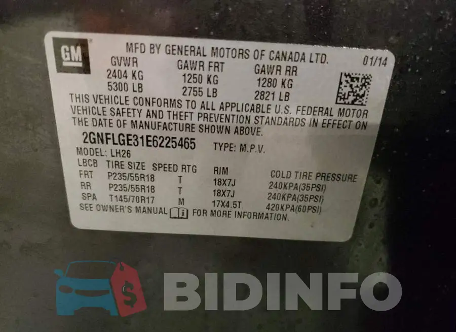2GNFLGE31E6225465 Photo# 12