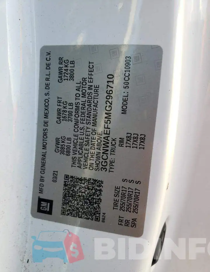 3GCNWAEF5MG296710 Photo# 13