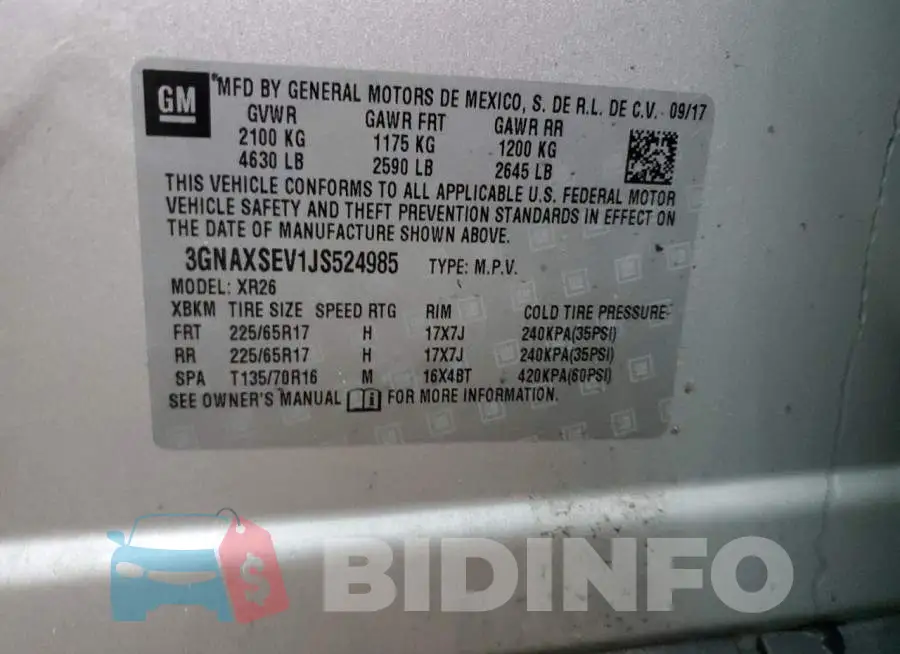 3GNAXSEV1JS524985 Photo# 13