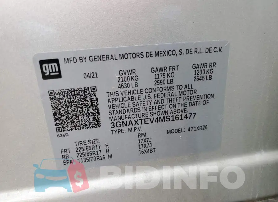 3GNAXTEV4MS161477 Photo# 13