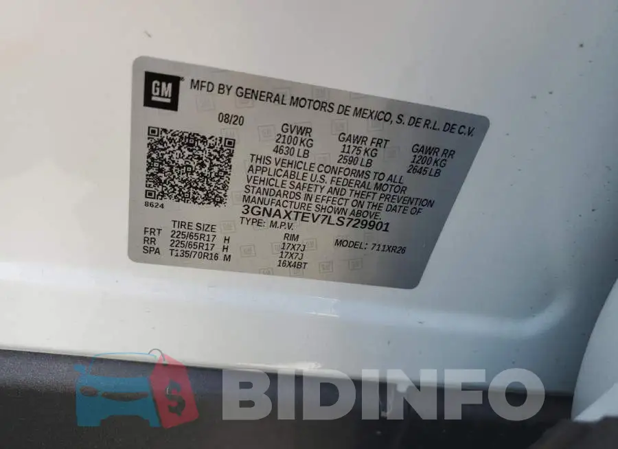 3GNAXTEV7LS729901 Photo# 13