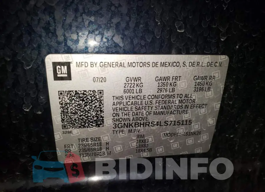 3GNKBHRS4LS715115 Photo# 13