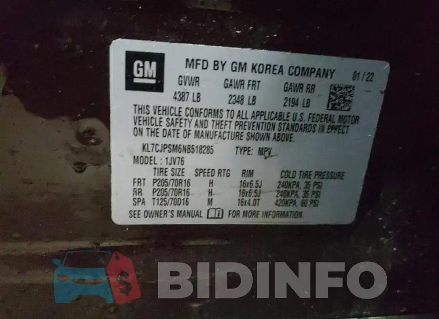 KL7CJPSM6NB518285 Photo# 13