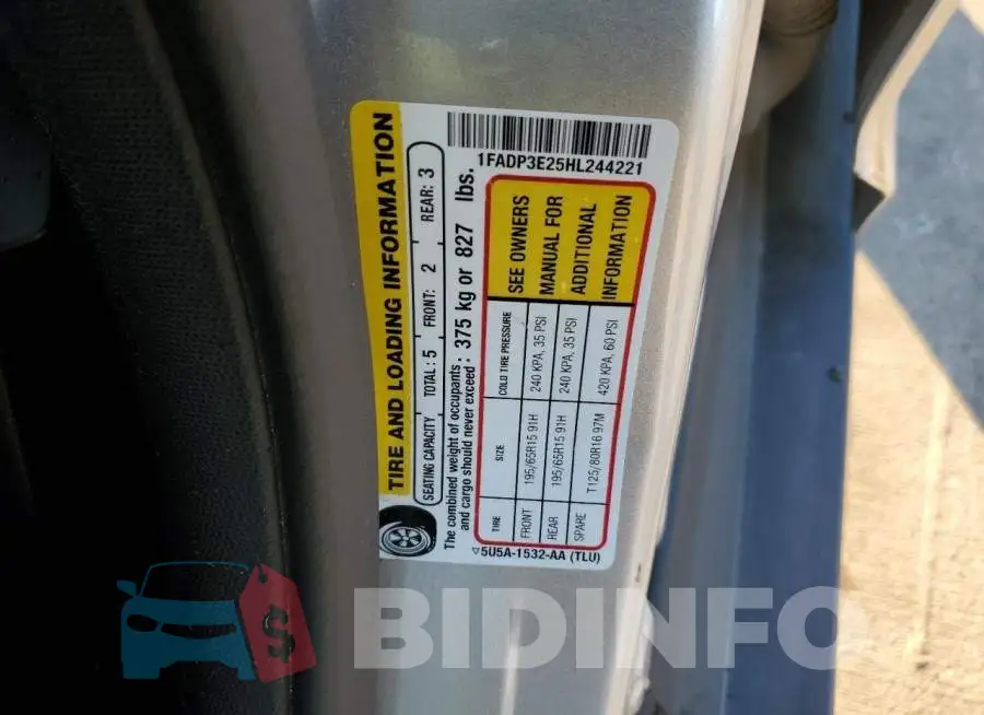 1FADP3E25HL244221 Photo# 12