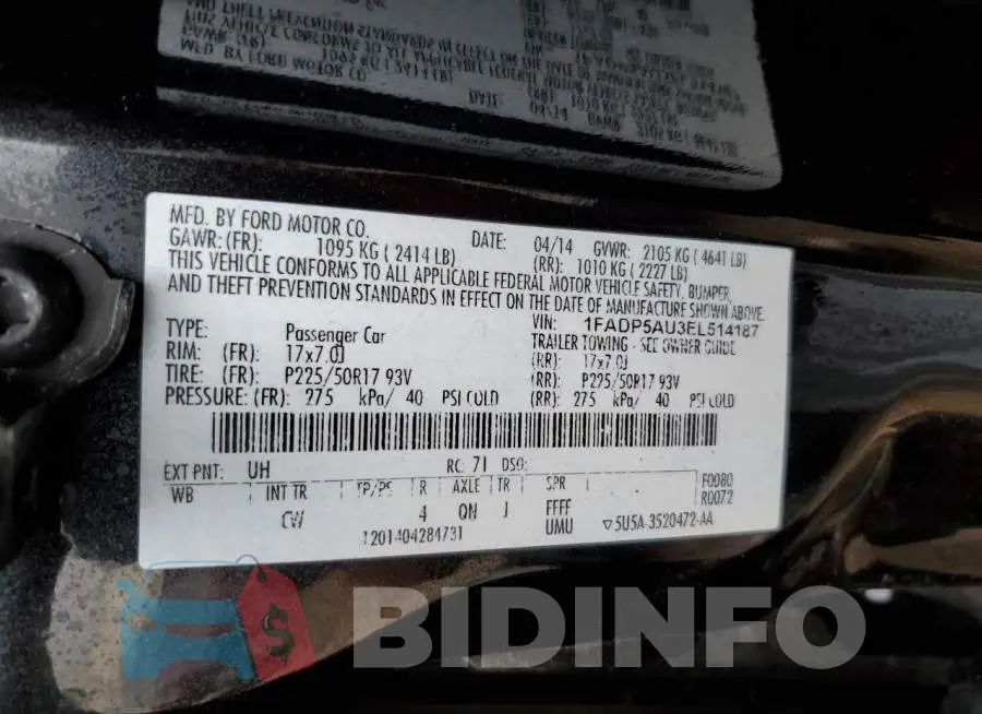 1FADP5AU3EL514187 Photo# 13
