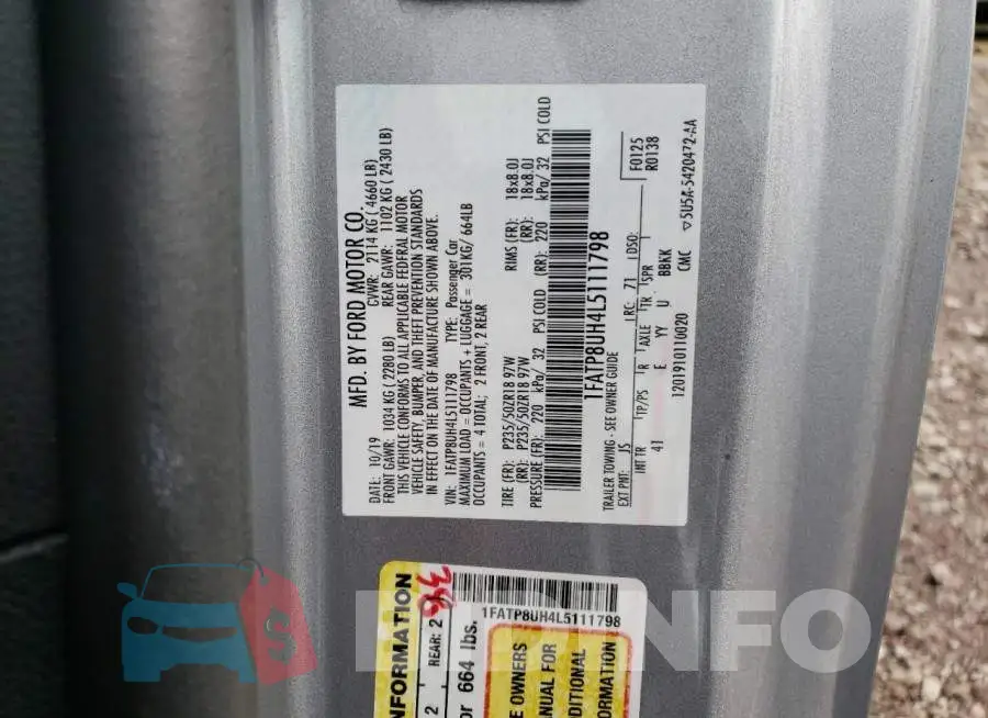 1FATP8UH4L5111798 Photo# 12