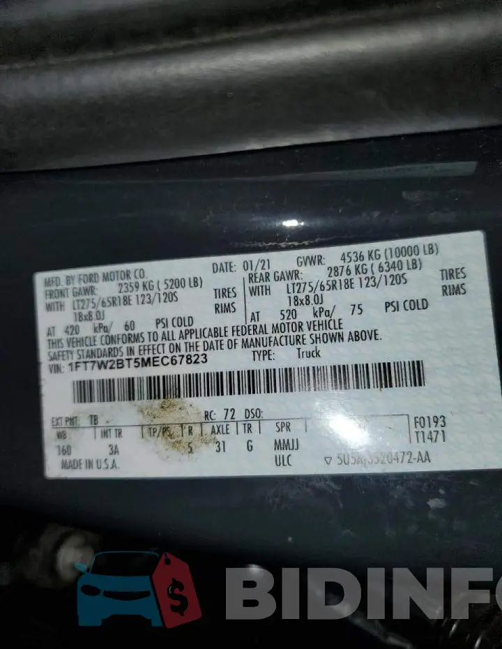 1FT7W2BT5MEC67823 Photo# 12