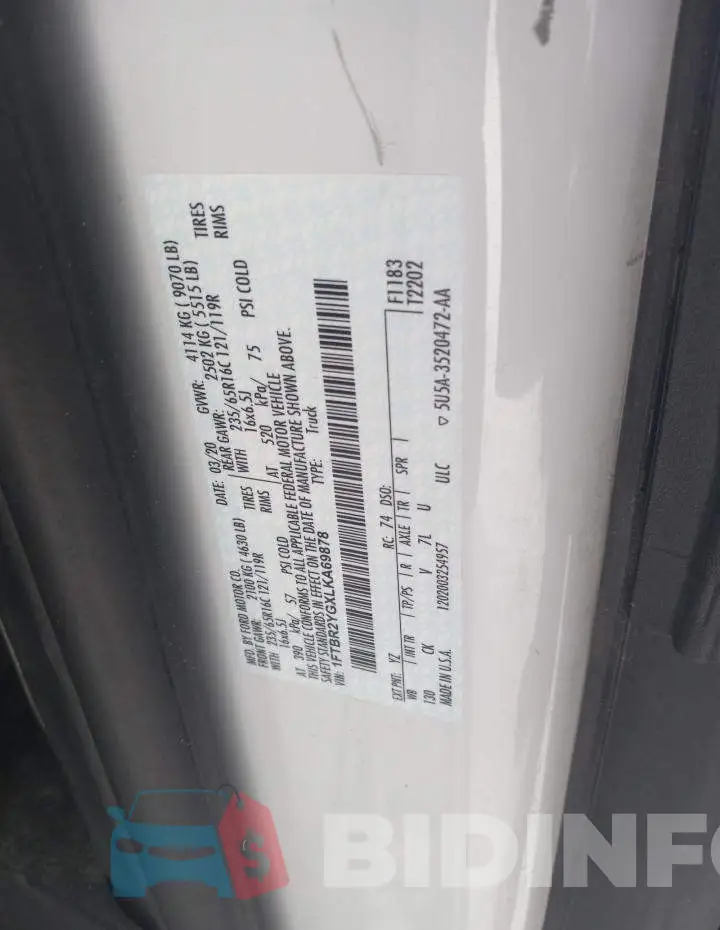 1FTBR2YGXLKA69878 Photo# 13