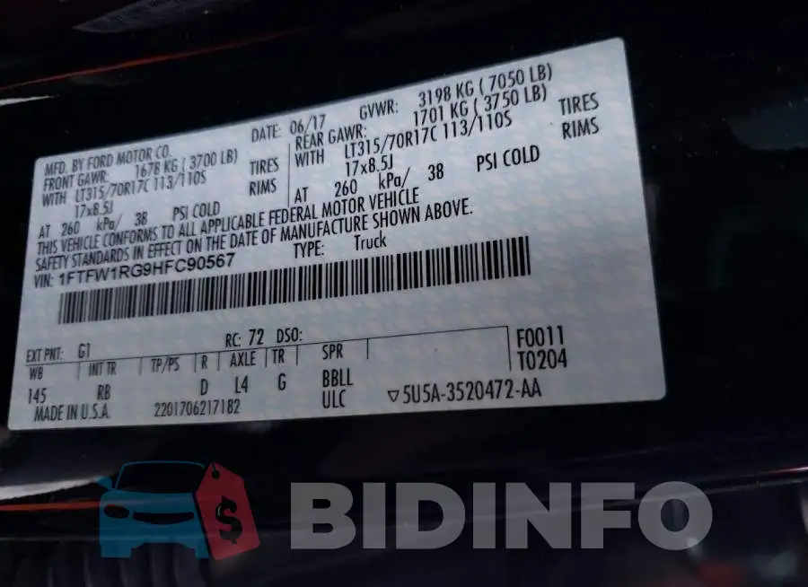1FTFW1RG9HFC90567 Photo# 12
