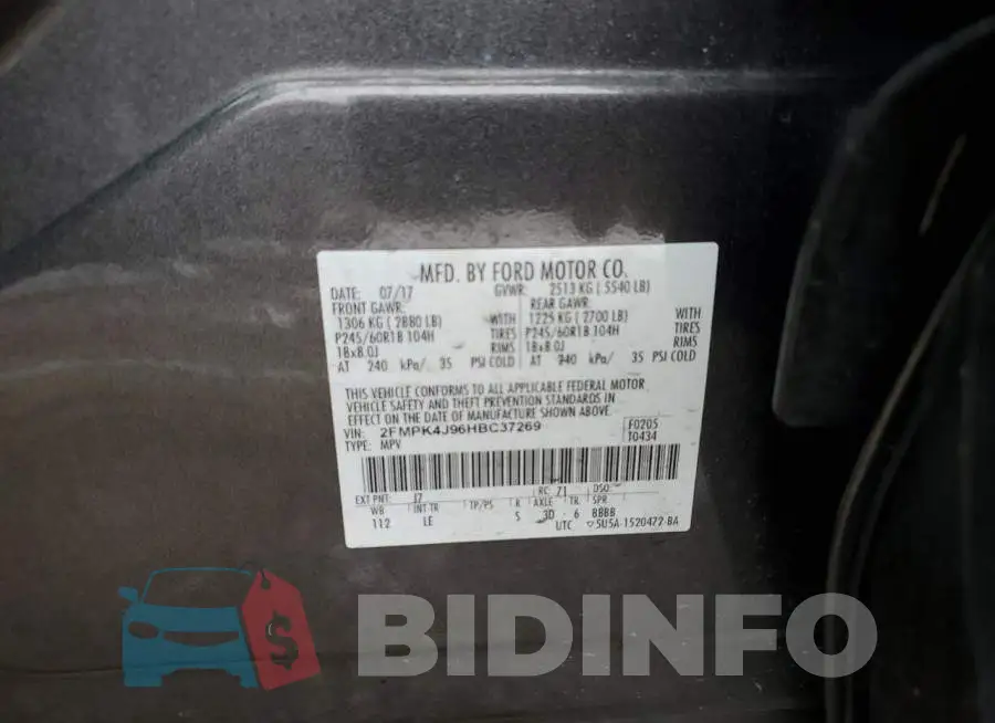 2FMPK4J96HBC37269 Photo# 13