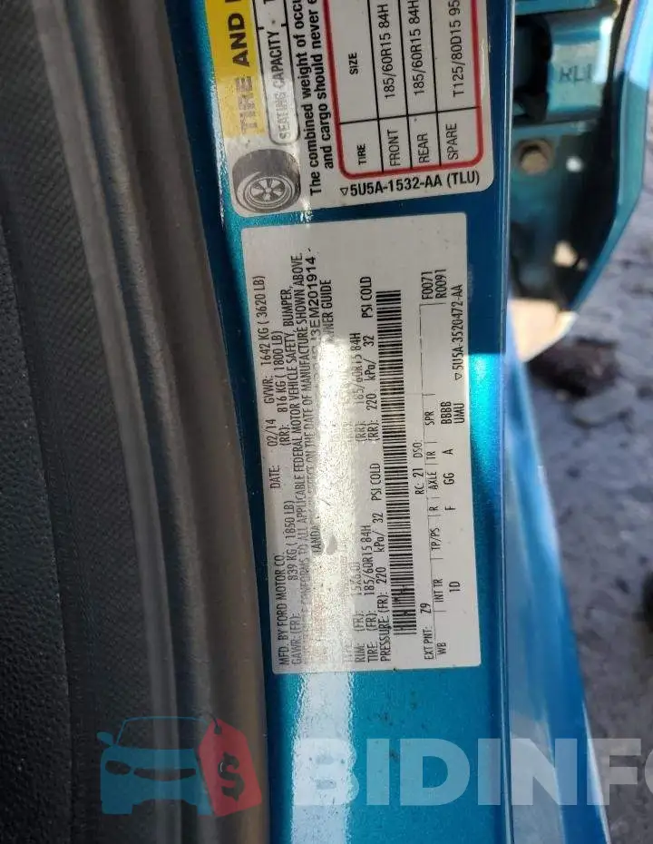 3FADP4BJ3EM201914 Photo# 12
