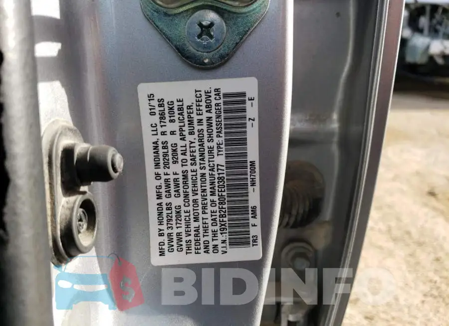 19XFB2F80FE038177 Photo# 12