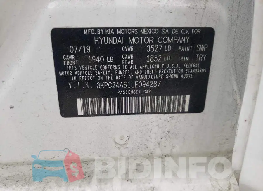 3KPC24A61LE094287 Photo# 10