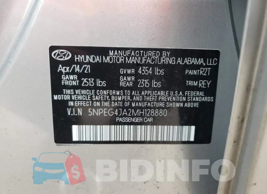 5NPEG4JA2MH128880 Photo# 12