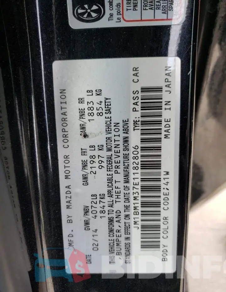 JM1BM1M37E1182806 Photo# 12