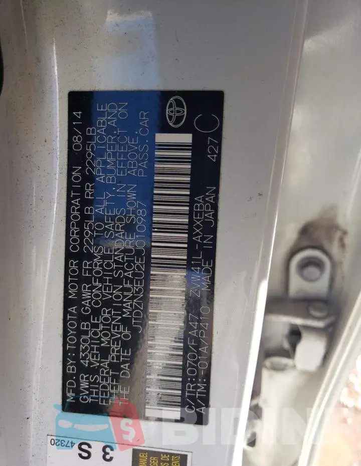 JTDZN3EU2EJ010987 Photo# 13