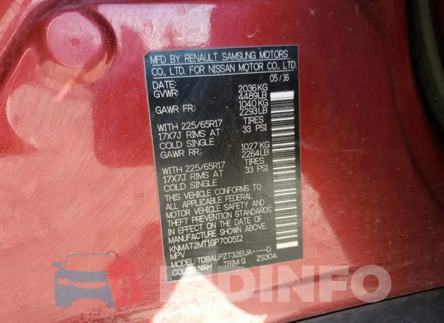 KNMAT2MT1GP700512 Photo# 12