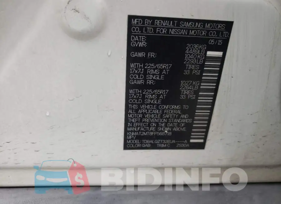 KNMAT2MT8FP568718 Photo# 14
