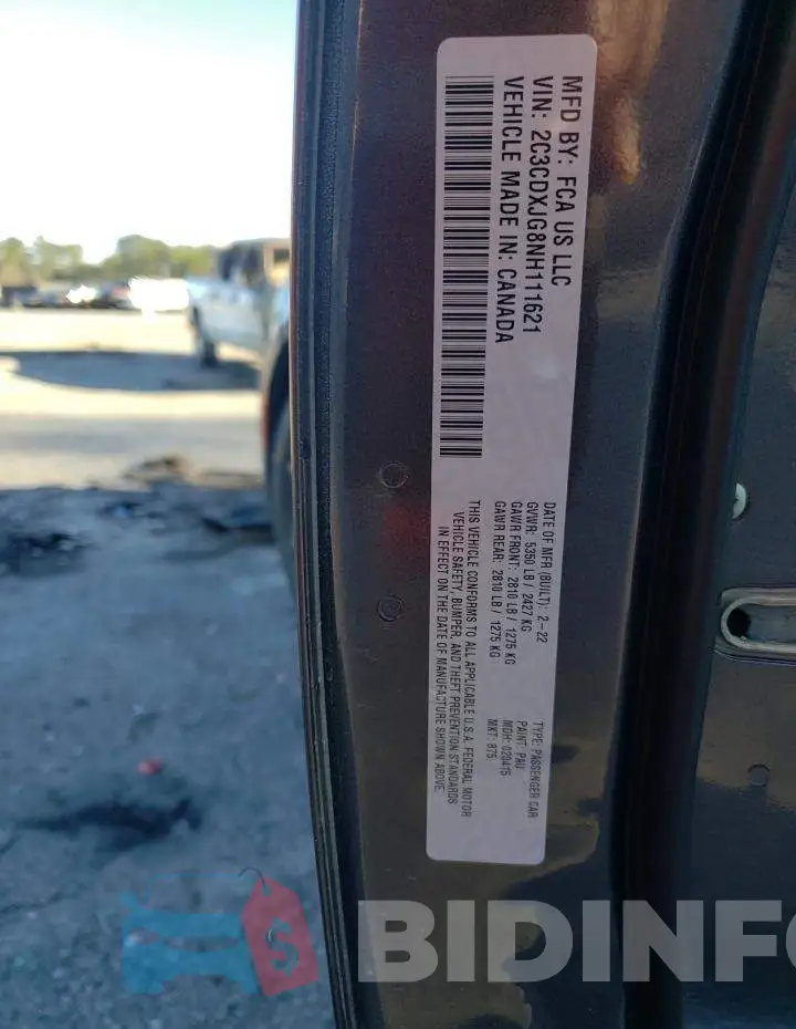 2C3CDXJG8NH111621 Photo# 12