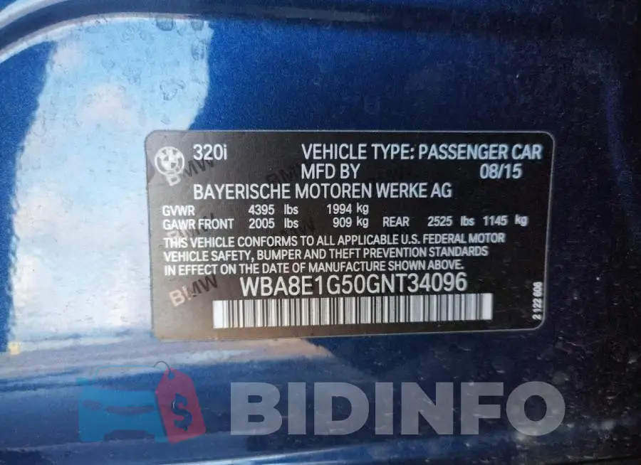 WBA8E1G50GNT34096 Photo# 12